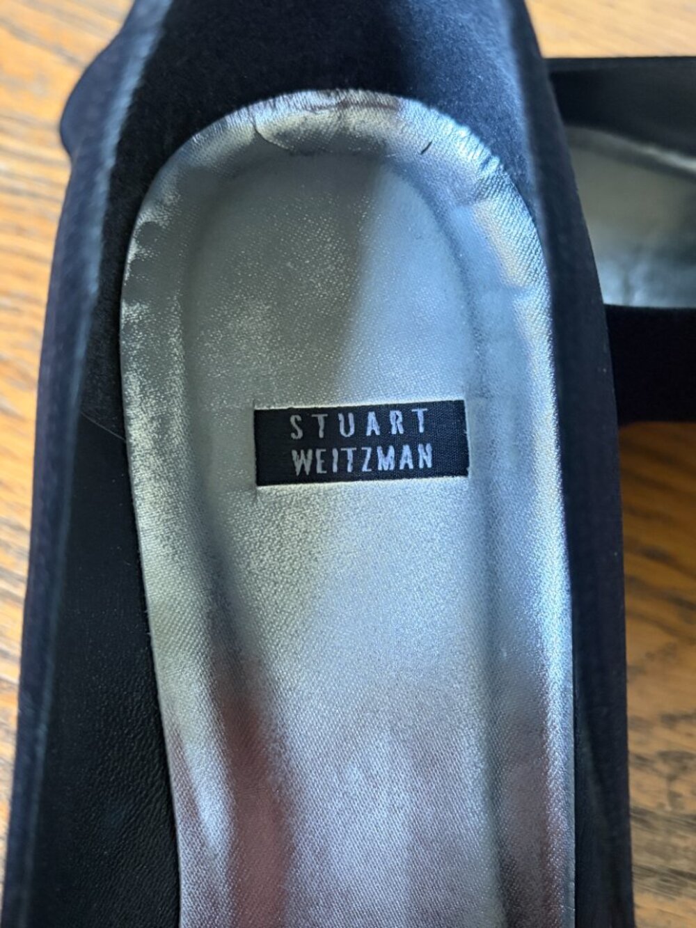 Stuart Weitzman vintage square toe pumps Black Size 8.5 - Picture 5 of 11